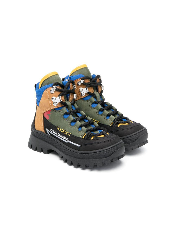Stivaletti multicolor bambino con stampa logo