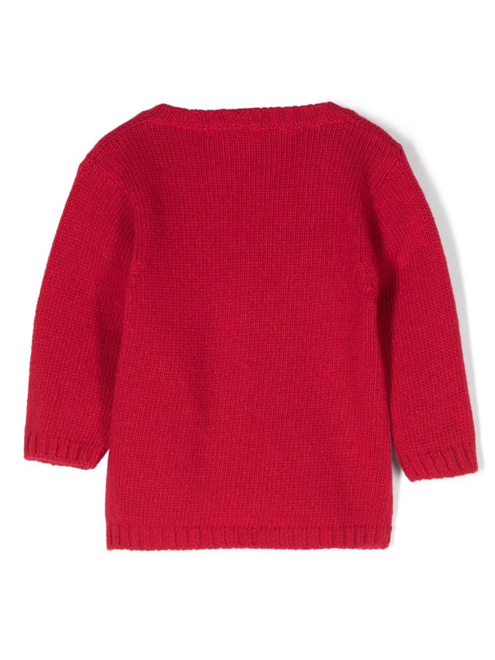 Cardigan rosso neonata