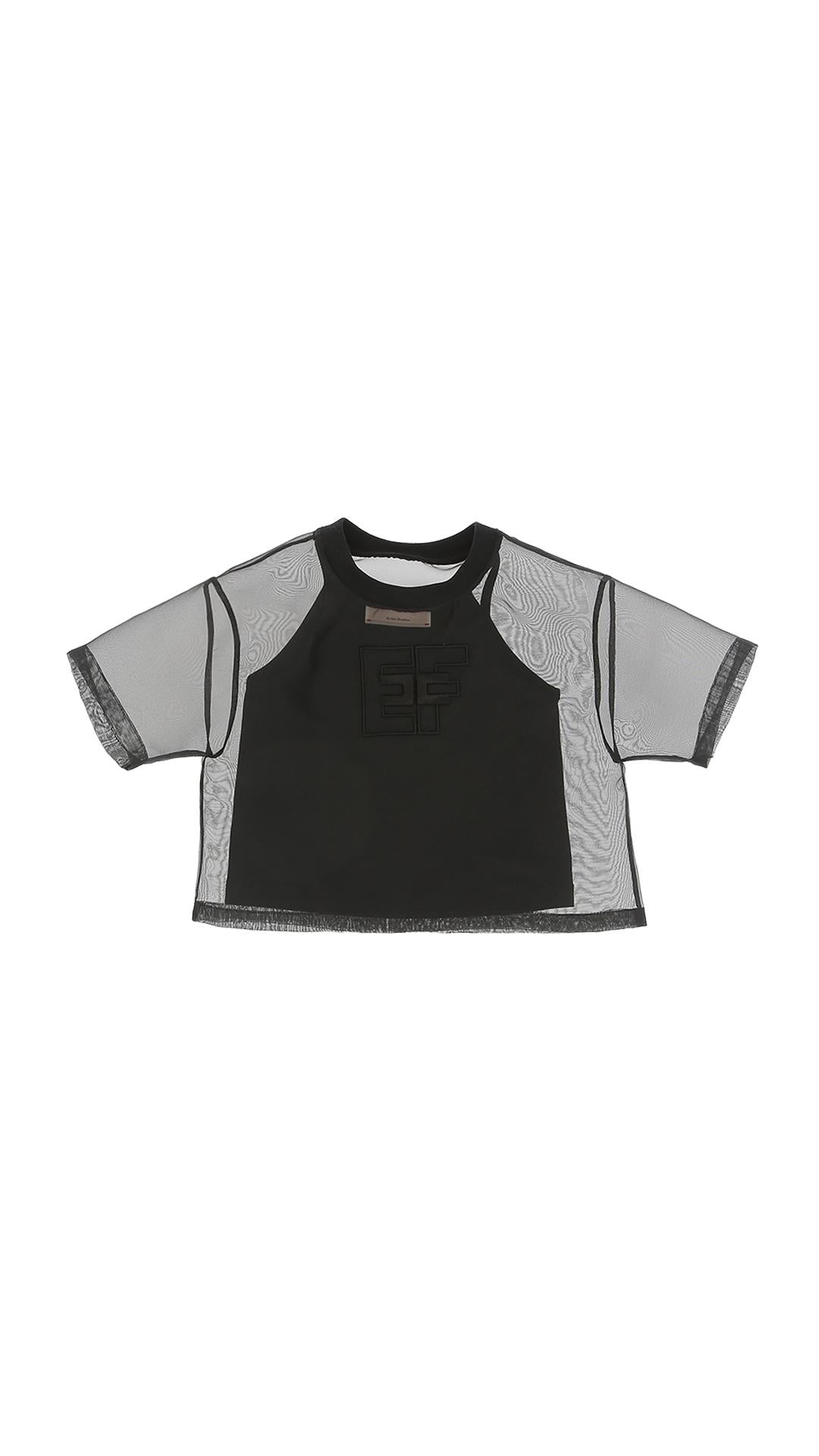 T-shirt nera bambina