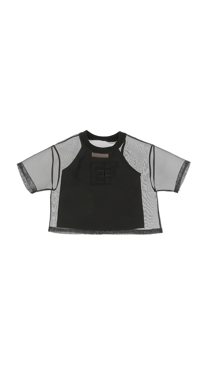 T-shirt nera bambina