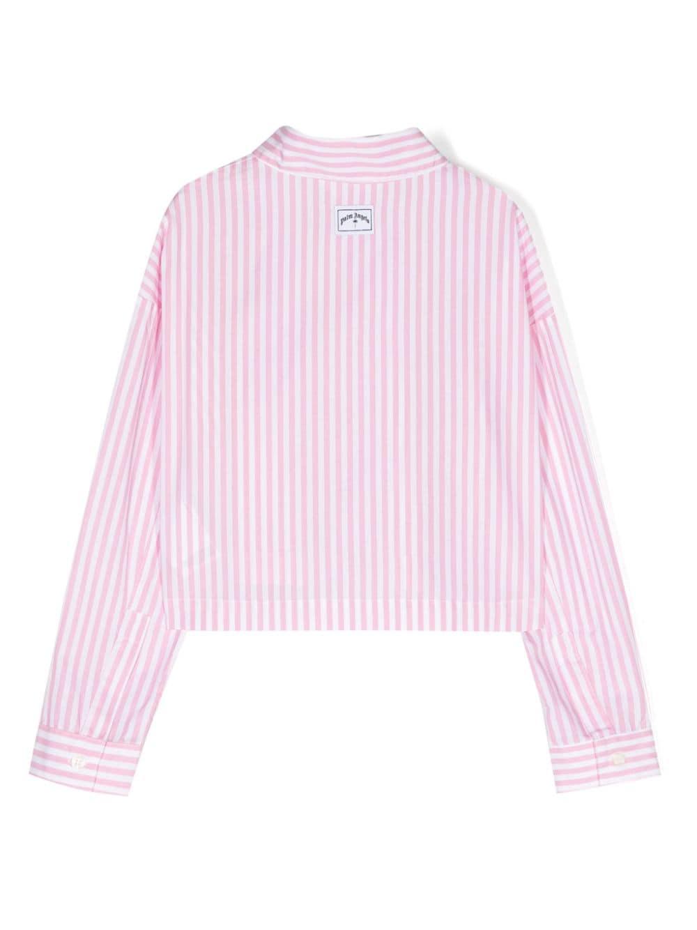 Camicia bambina rosa PGGE005S24FAB001 3451 PALM ANGELS KIDS 