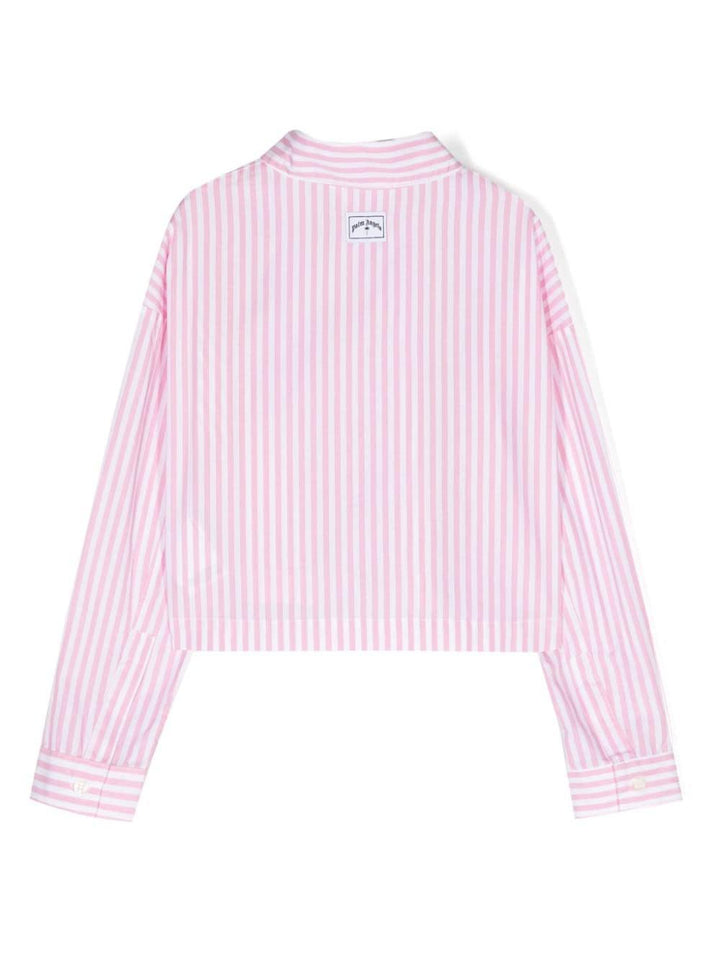 Camicia bambina rosa PGGE005S24FAB001 3451 PALM ANGELS KIDS 