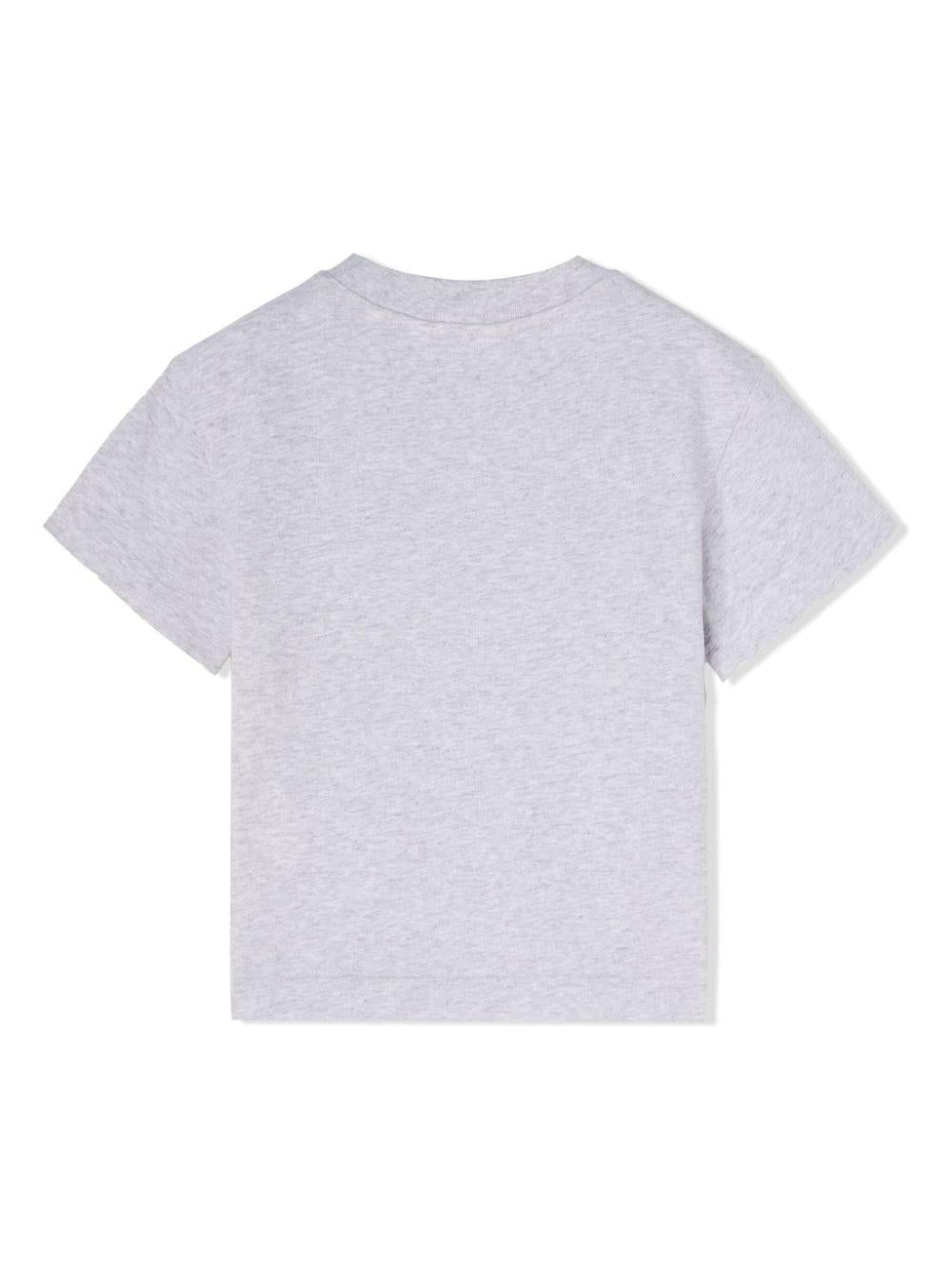 T-shirt grigia bambina con stampa PGAA002F23JER001 0832 PALM ANGELS KIDS 