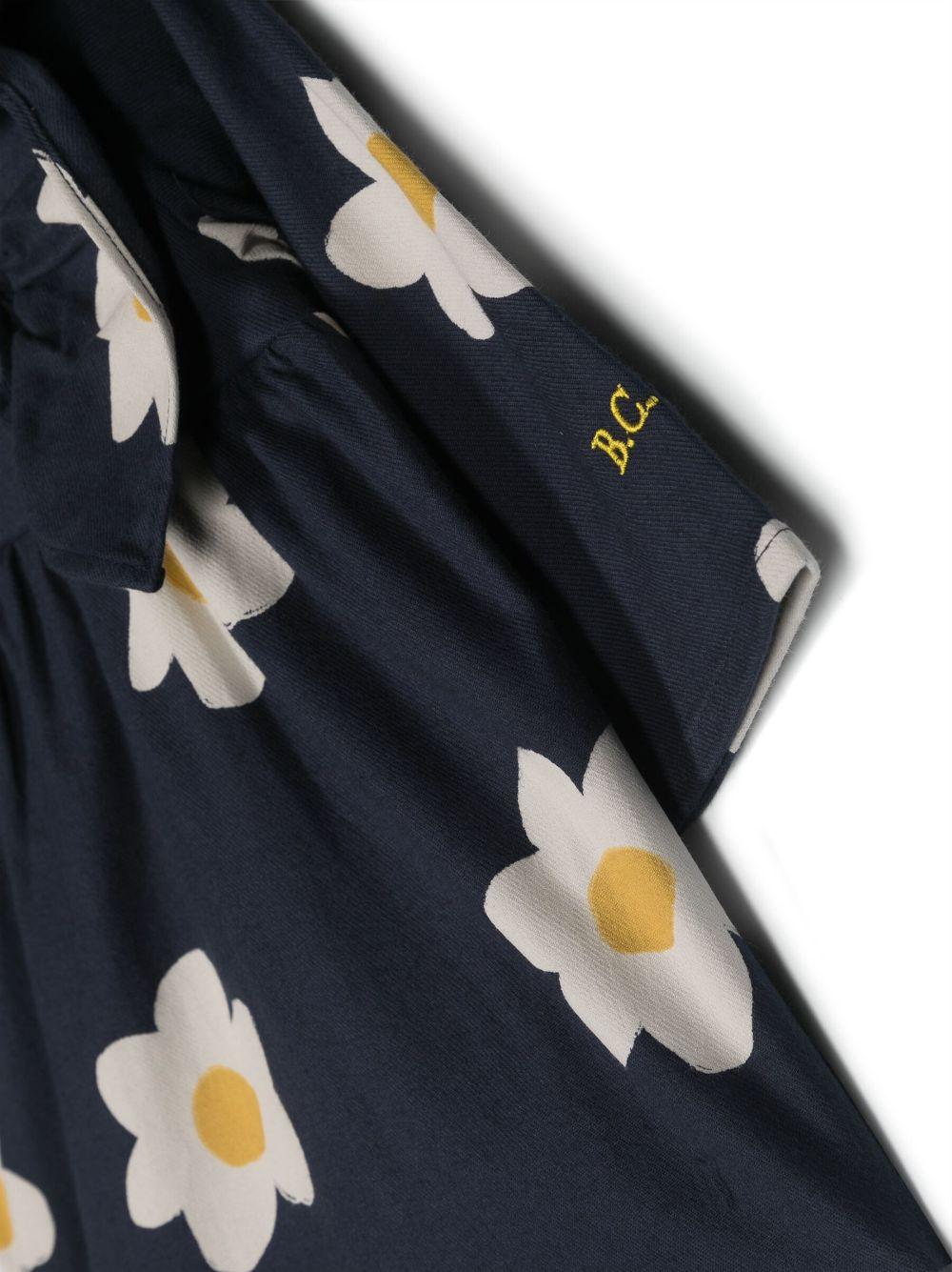 Abito blu navy neonata con stampa