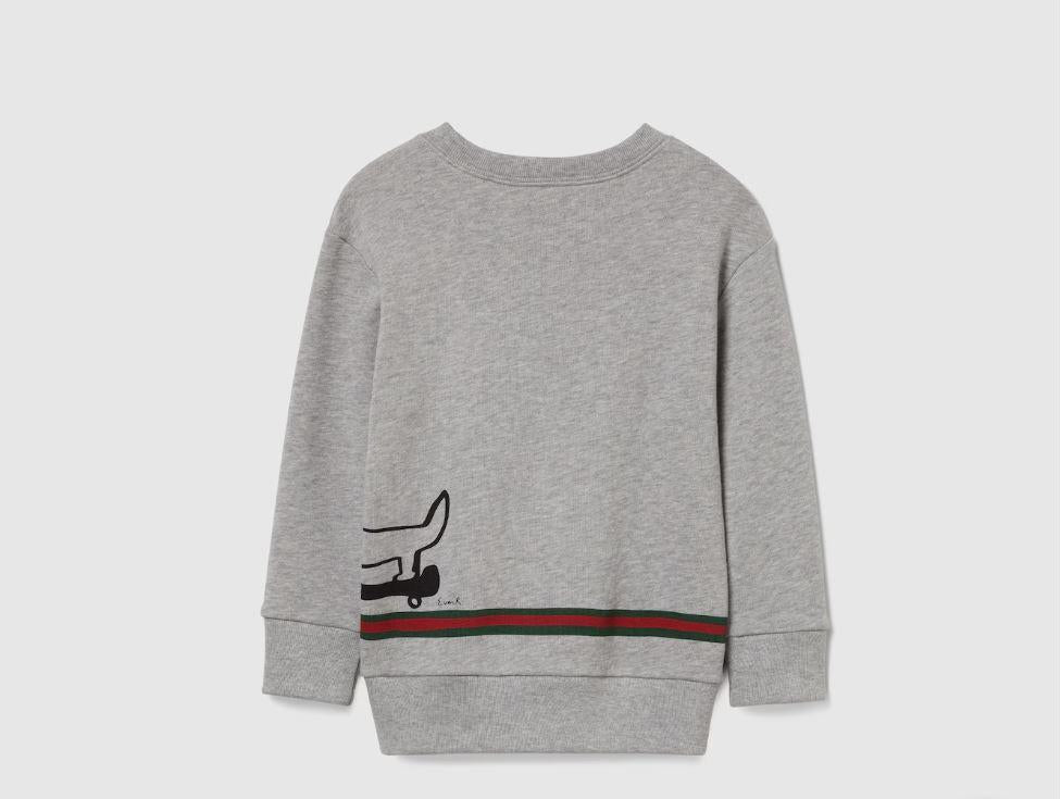 felpa grigia bambino 569693XJHCA 1183 GUCCI KIDS 