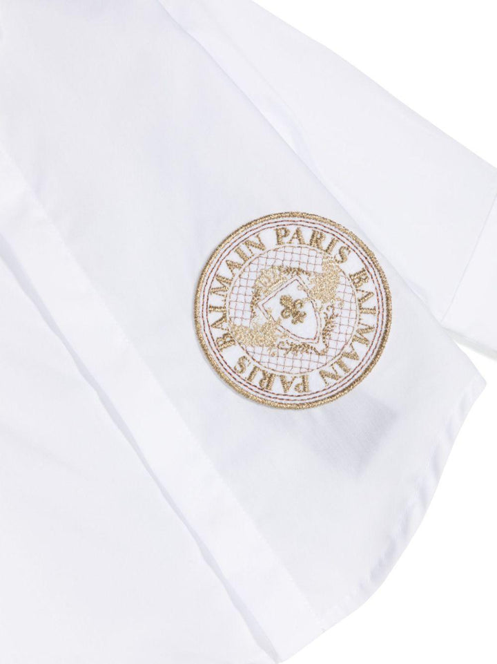 Camicia bianca bambino con logo