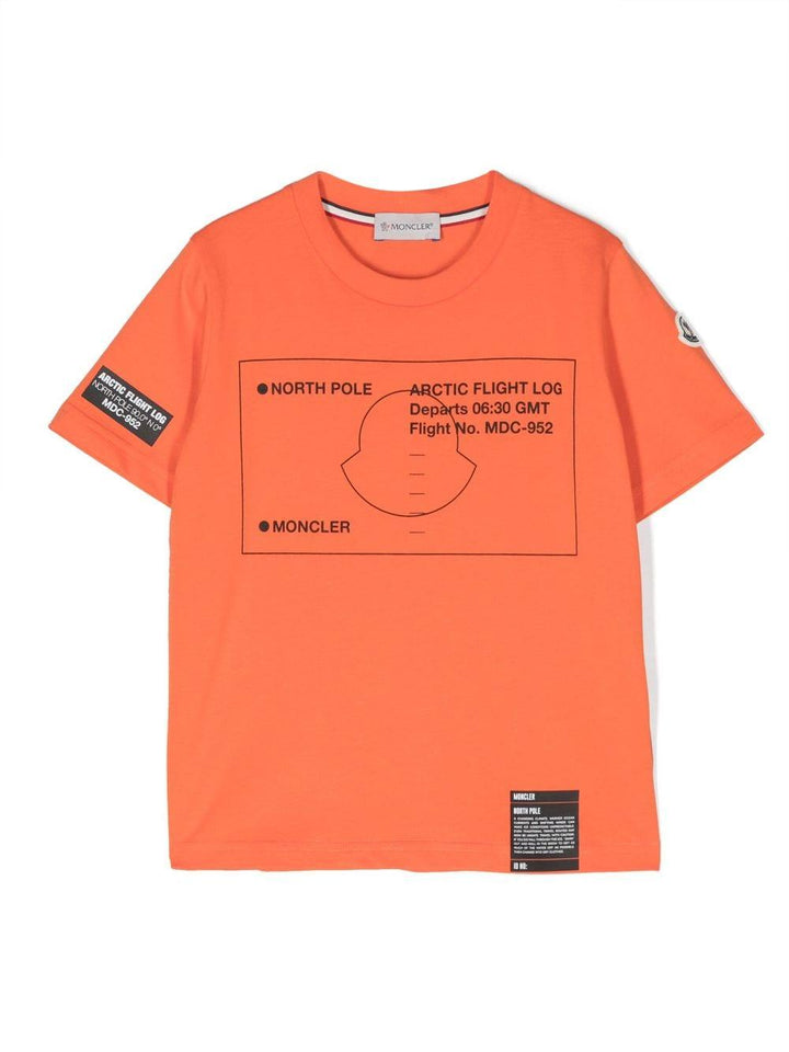 T-shirt arancione unisex 8C0000983907 335 Moncler Kids 