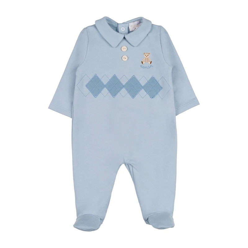 tutina celeste neonato I25107 AZZURRO Nanan 