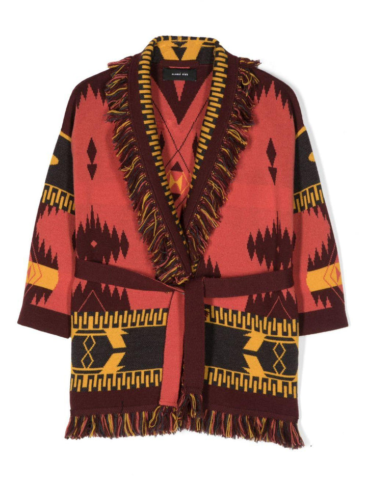Cardigan rosso bambina