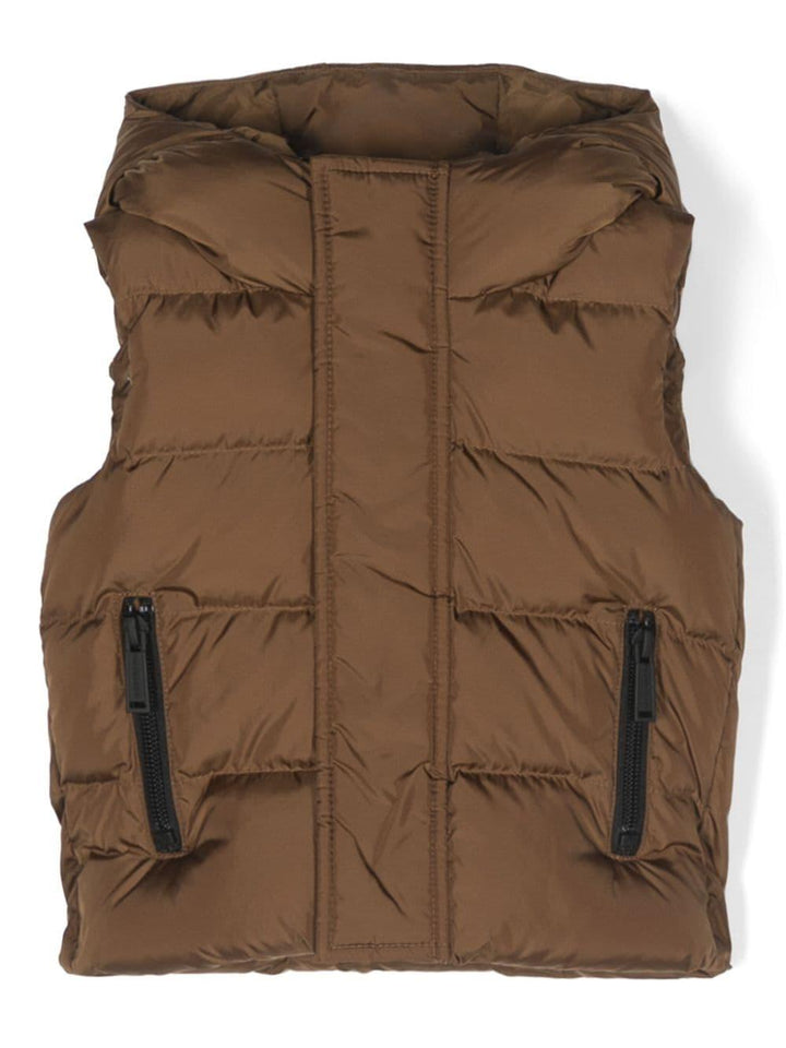 Gilet marrone neonato