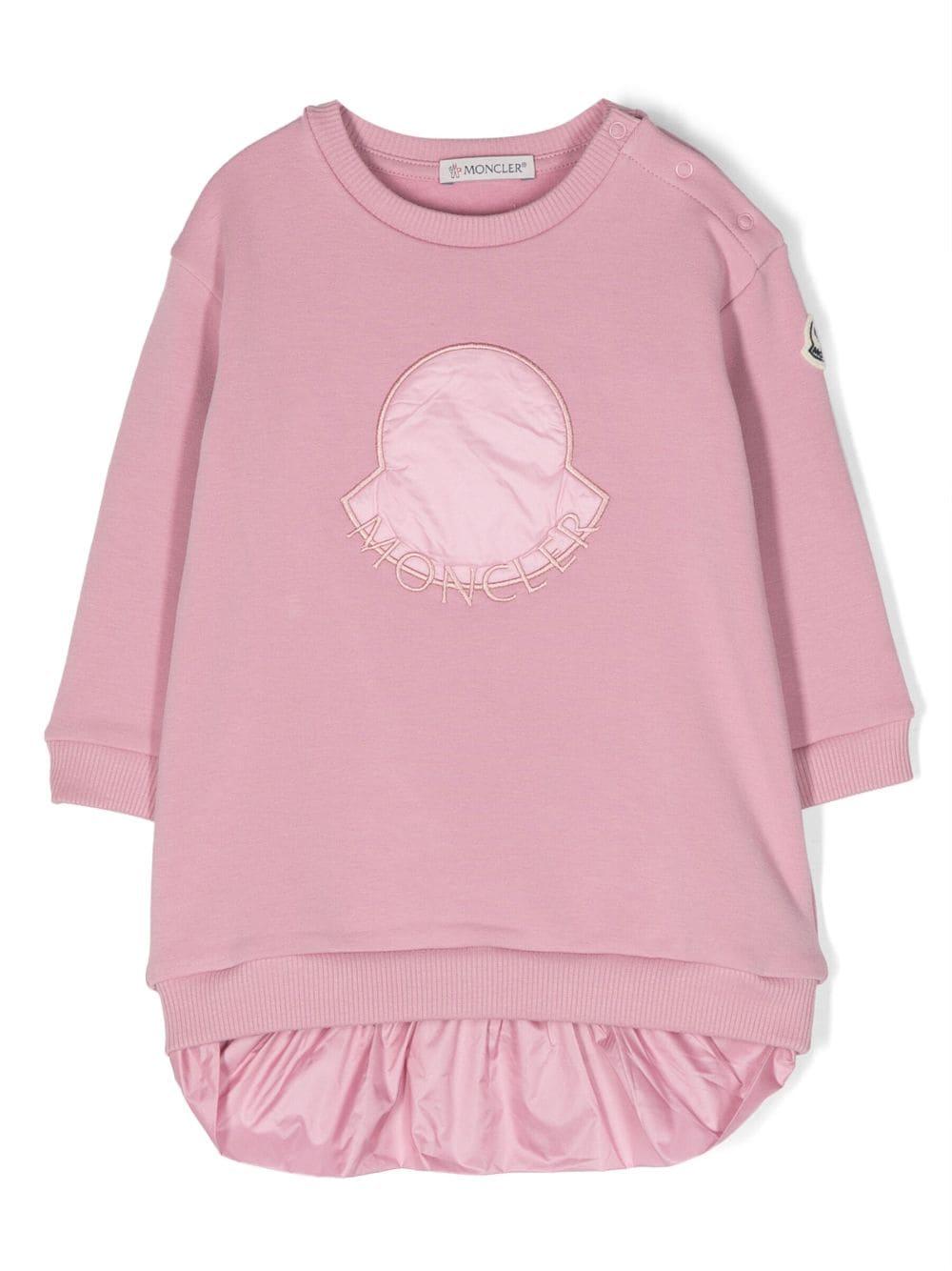 Abito rosa neonata 8I0000689A23 527 Moncler Kids 