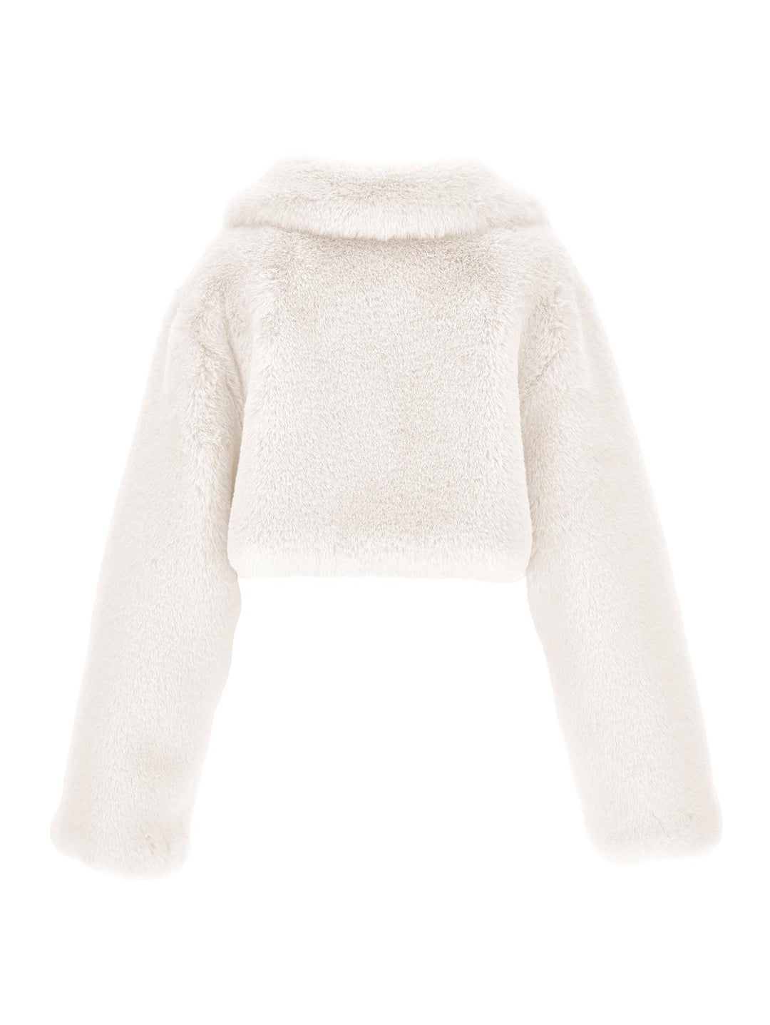 Pelliccia bianca bambina con colletto e maniche lunghe 79B1032748 0001 Monnalisa kids 