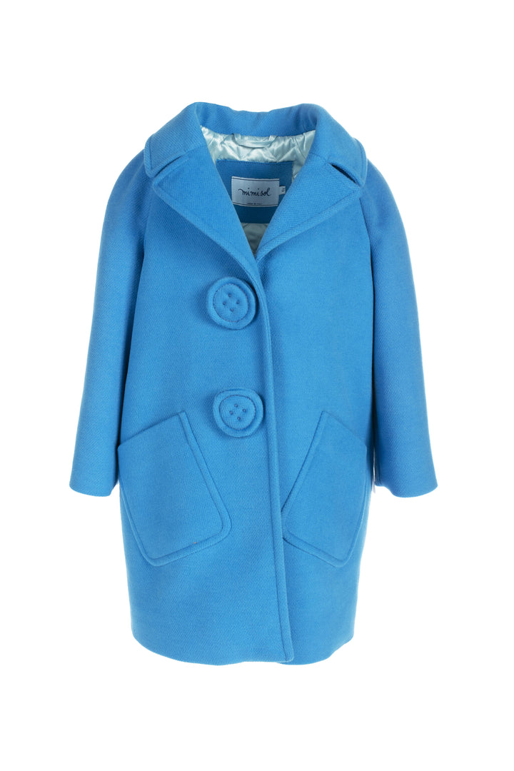 Cappotto azzurro bambina MFCT043TS0813 DKB MI.MI.SOL 