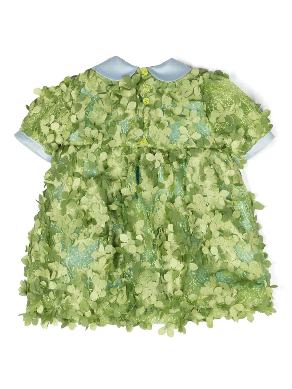 Abito neonata verde/celeste