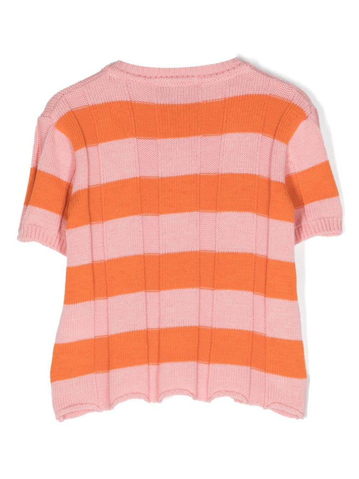 Top arancione/rosa bambina