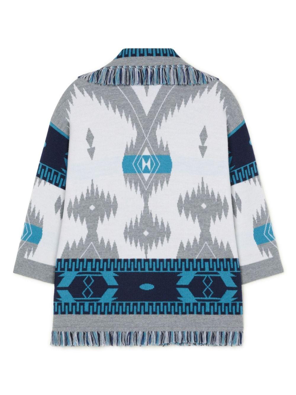 Cardigan bianco e multicolor bambino