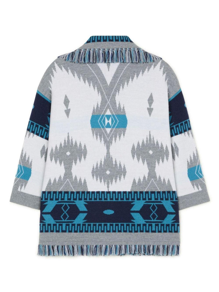 Cardigan bianco e multicolor bambino