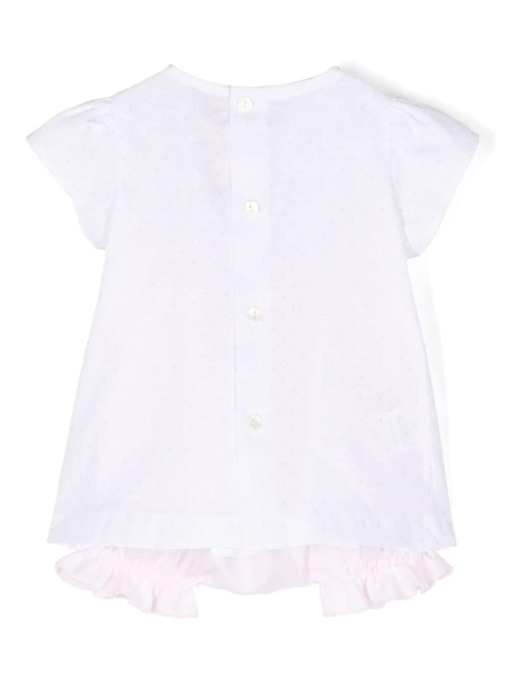 Set rosa/bianco neonata