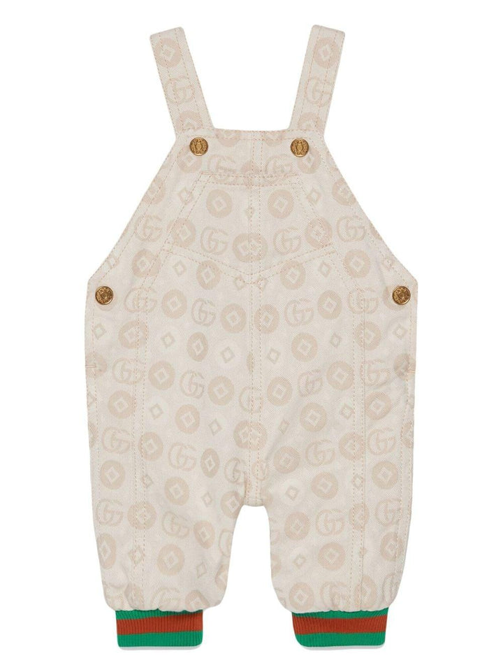 Salopette avorio neonato unisex