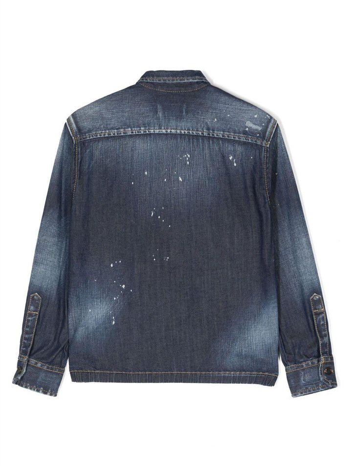 Camicia denim bambino,con due tasche