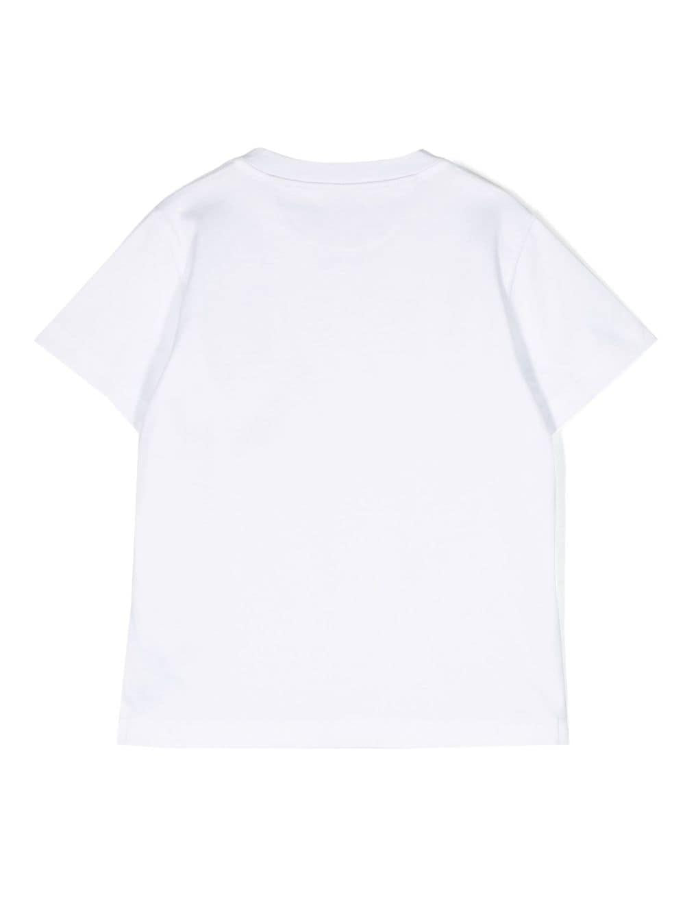T-shirt bianca bambino con stampa
