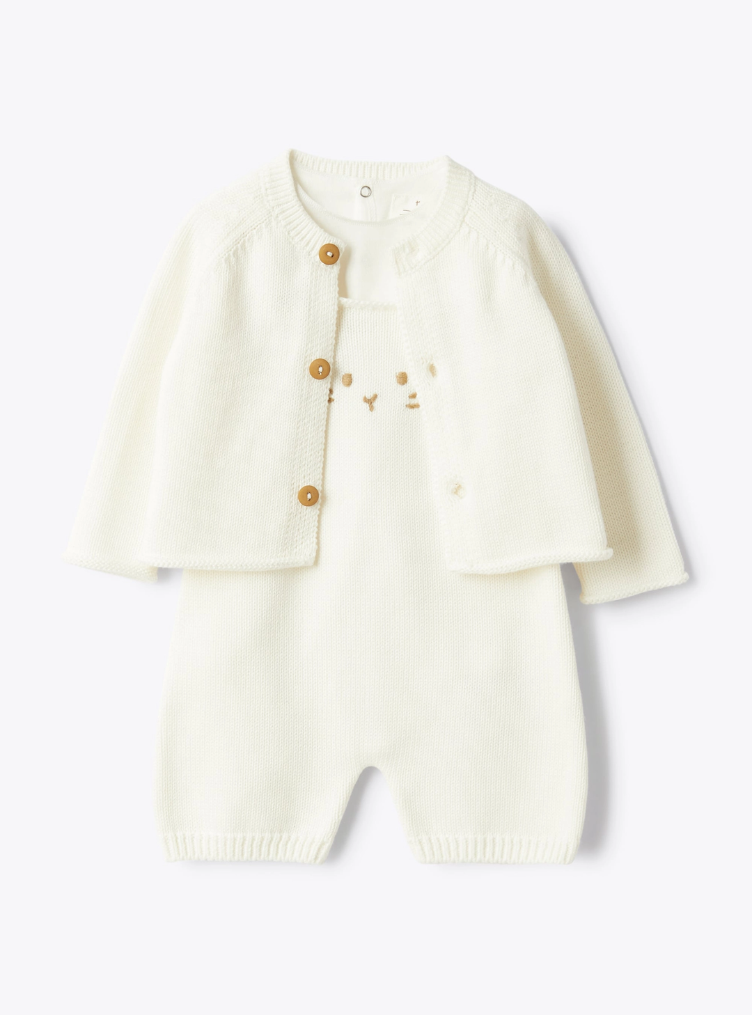 completo bianco neonato E25CP076EM109 010 TEDDY&MINOU 