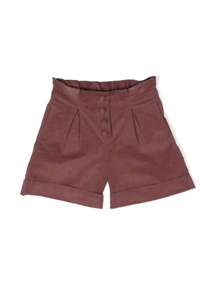Shorts bordeaux bambina