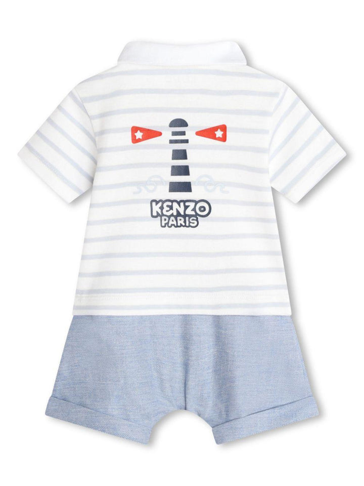 Tutina neonato bianca/blu K60062 10P KENZO KIDS 