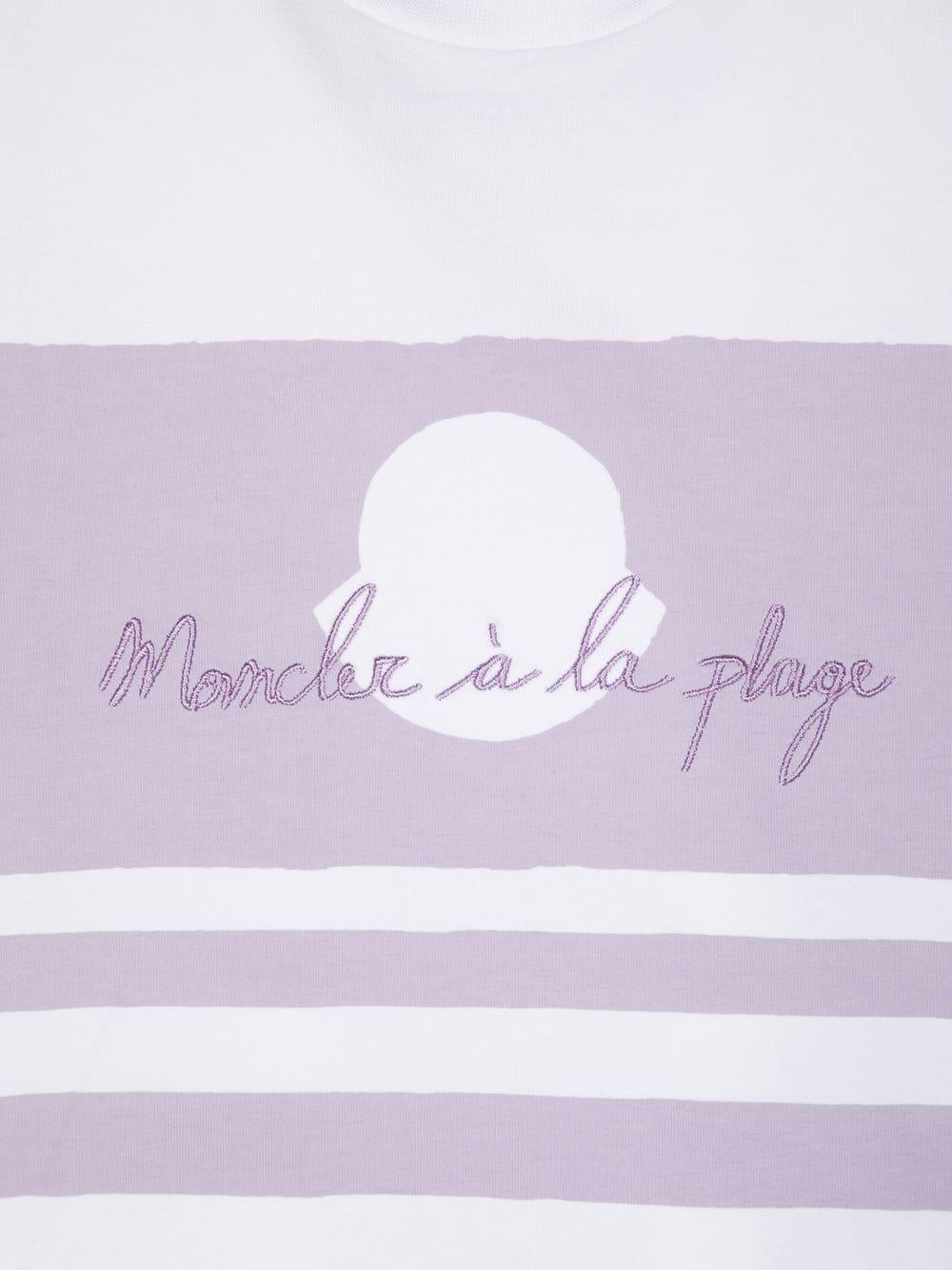 T-shirt bianco/lilla unisex