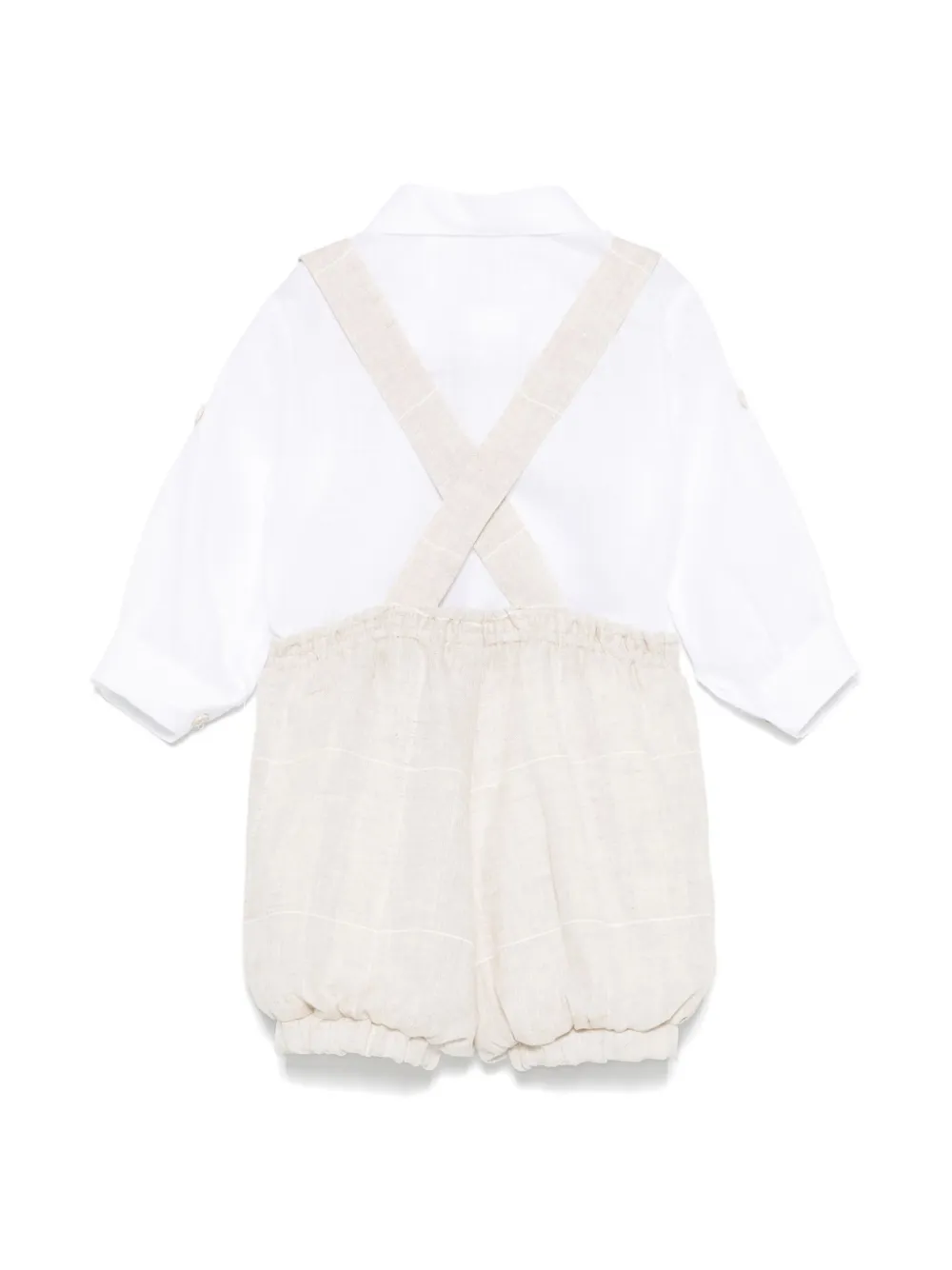 completo bianco/beige neonato