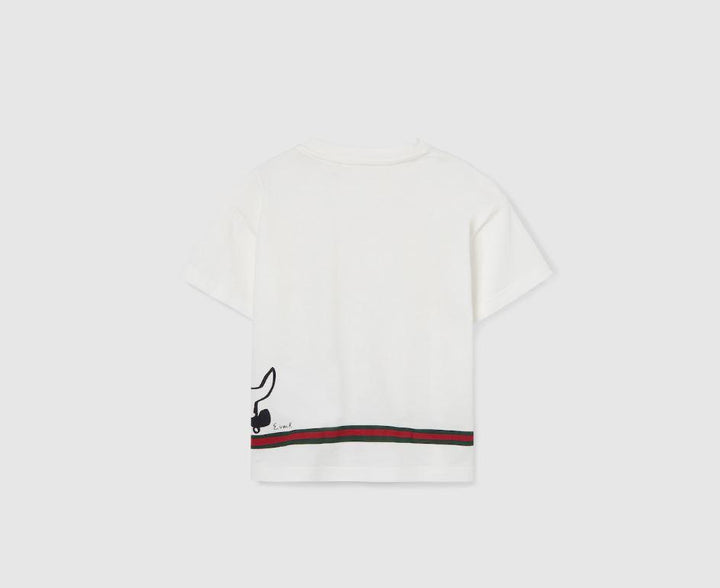 t-shirt bianca neonato 837171XJHBT 9214 GUCCI KIDS 