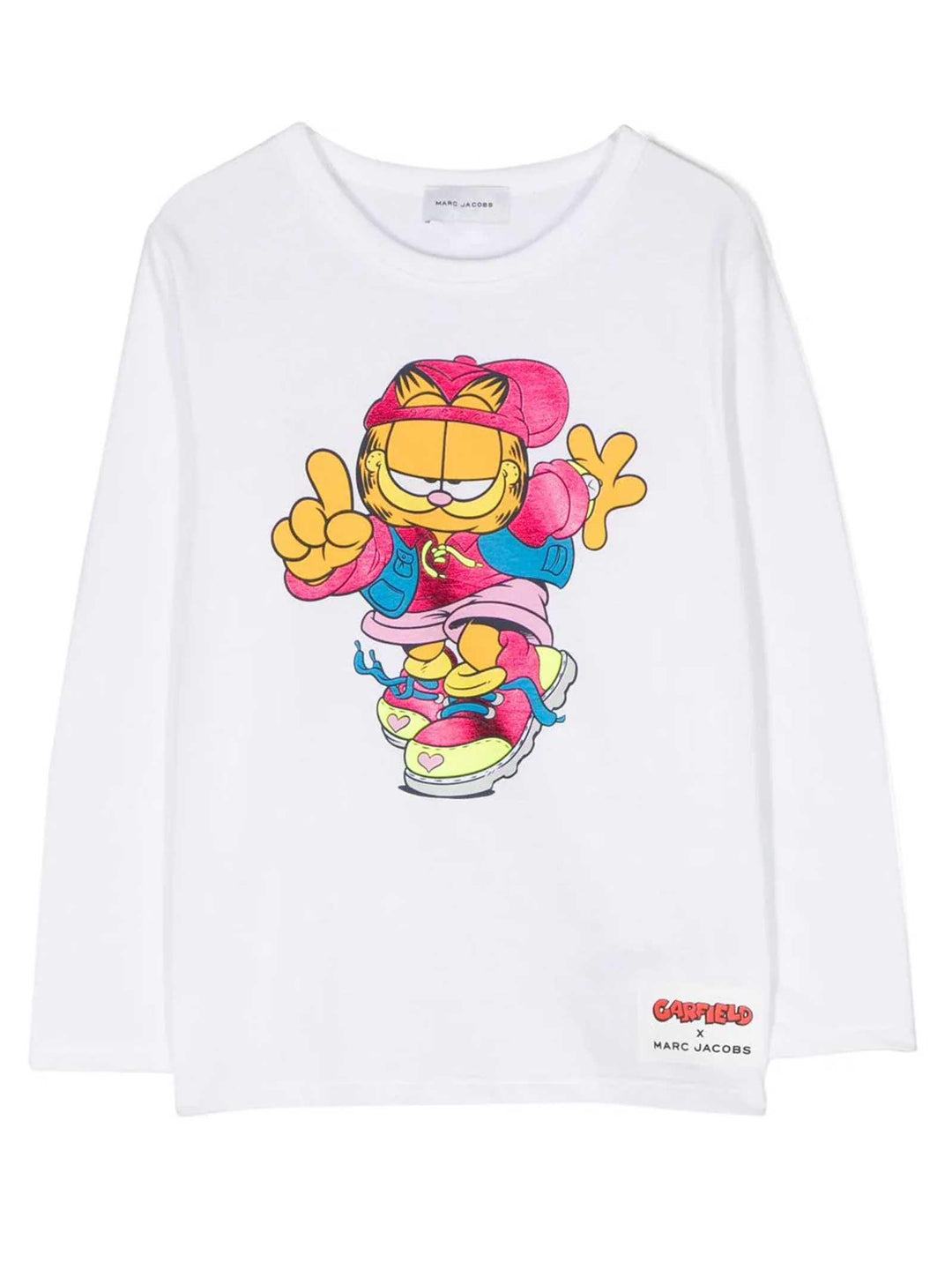 T-shirt bianca bambina con stampa frontale W15675 10P Marc Jacobs Kids 