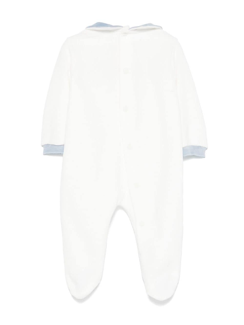 Tutina bianco/azzurro neonato