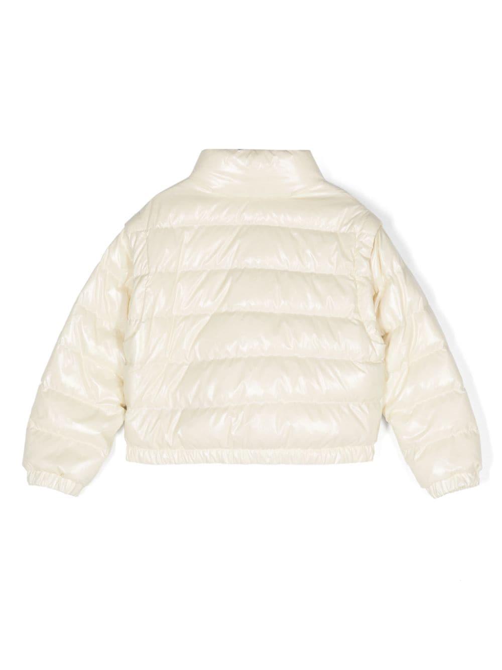 Piumino bambina bianco crema