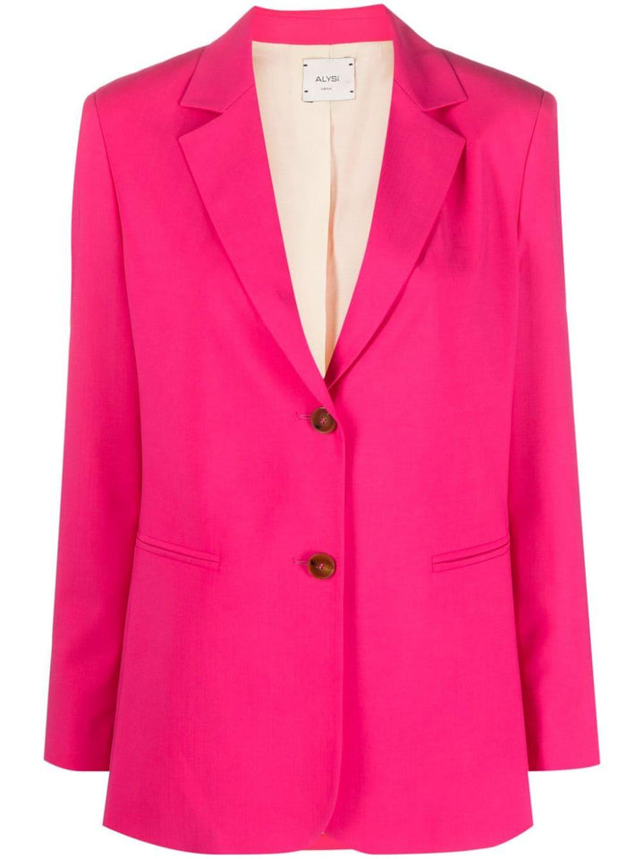 Blazer monopetto fucsia donna