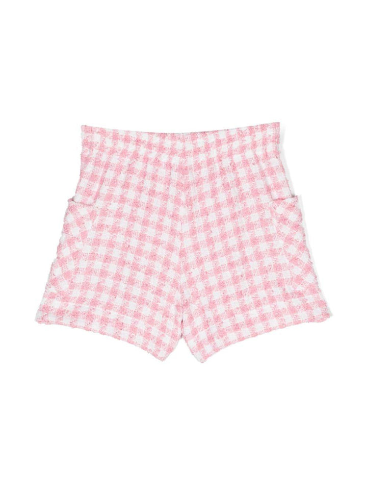 Shorts bianco/rosa bambina
