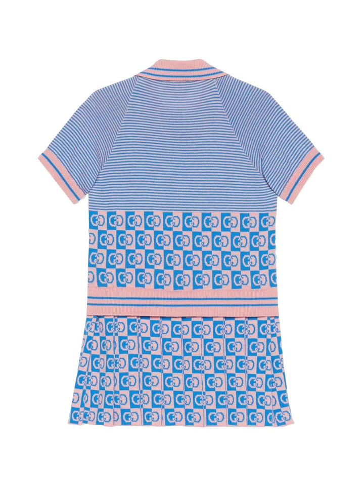 Abito blu/rosa bambina