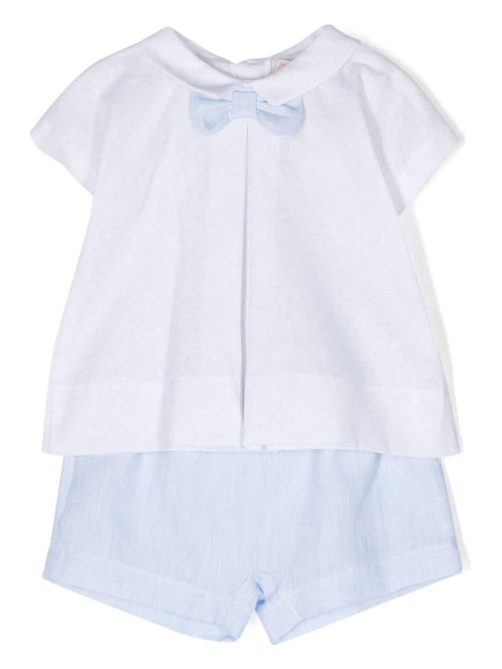 Set bianco/azzurro neonato