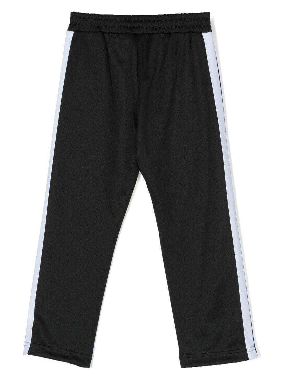 Pantalone nero bambino con bande laterali bianche PBCJ002C99FAB001 1001 PALM ANGELS KIDS 