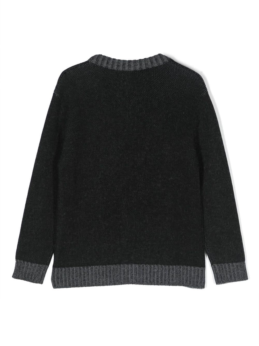 Cardigan nero e grigio bambino