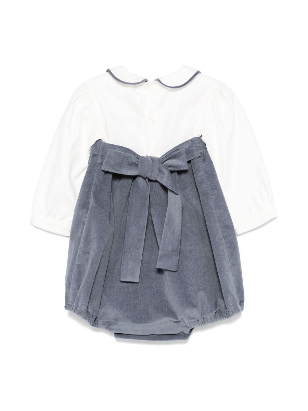 Pagliaccetto bianco/blu neonato unisex