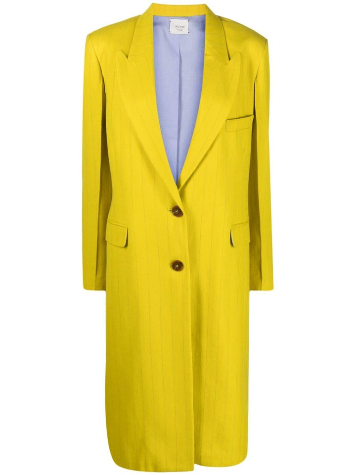 Cappotto monopetto giallo mostarda donna