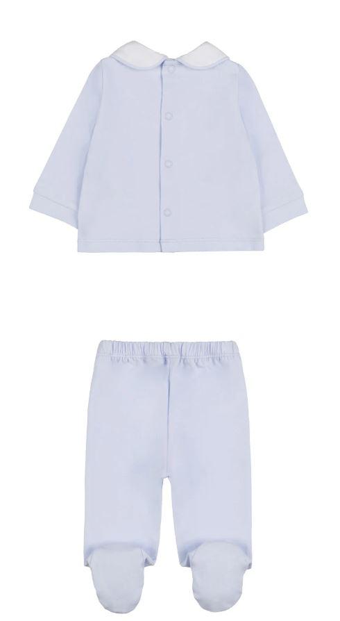 tutina 2pz celeste neonato I25003 AZZURRO Nanan 