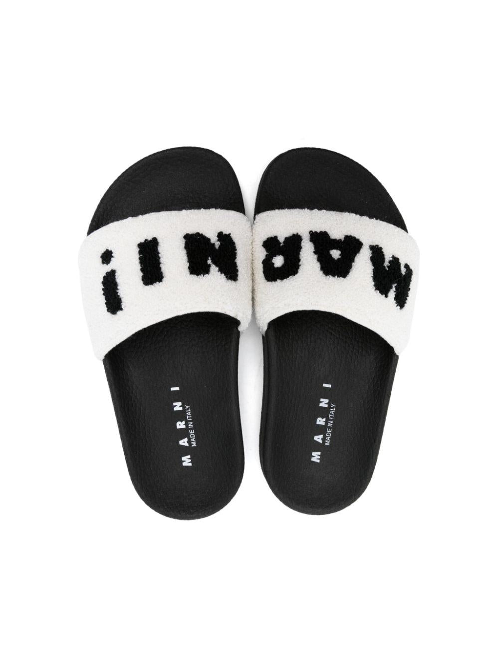 Sandali slides bianco/neri bambina 76739 VAR04 MARNI KIDS 