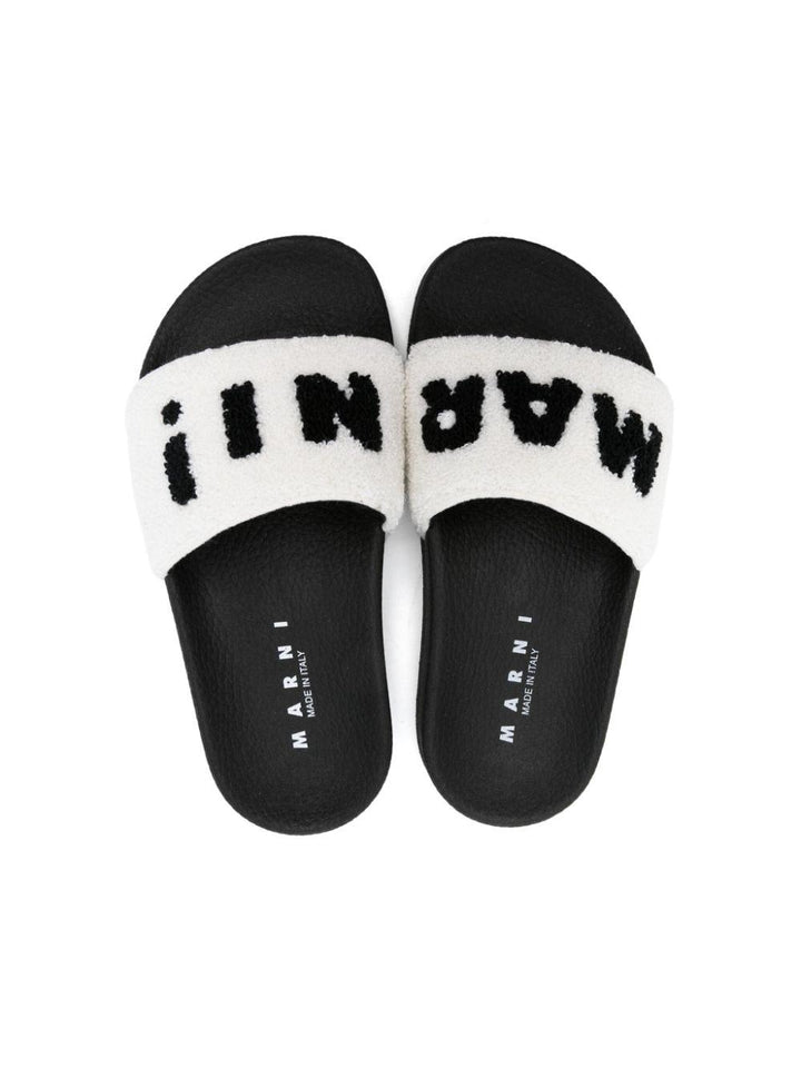 Sandali slides bianco/neri bambina 76739 VAR04 MARNI KIDS 