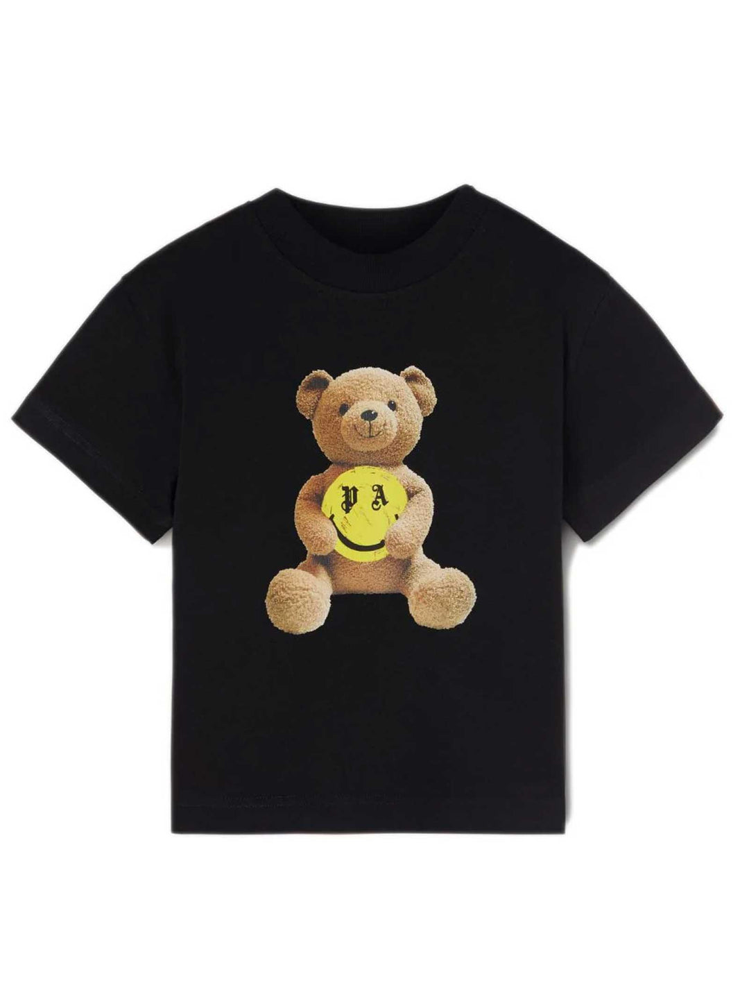 T-shirt nera bambino con stampa multicolor PBAA003F23JER006 1015 PALM ANGELS KIDS 