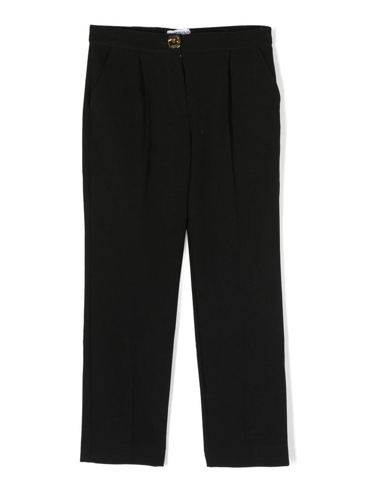 Pantaloni neri bambina con logo