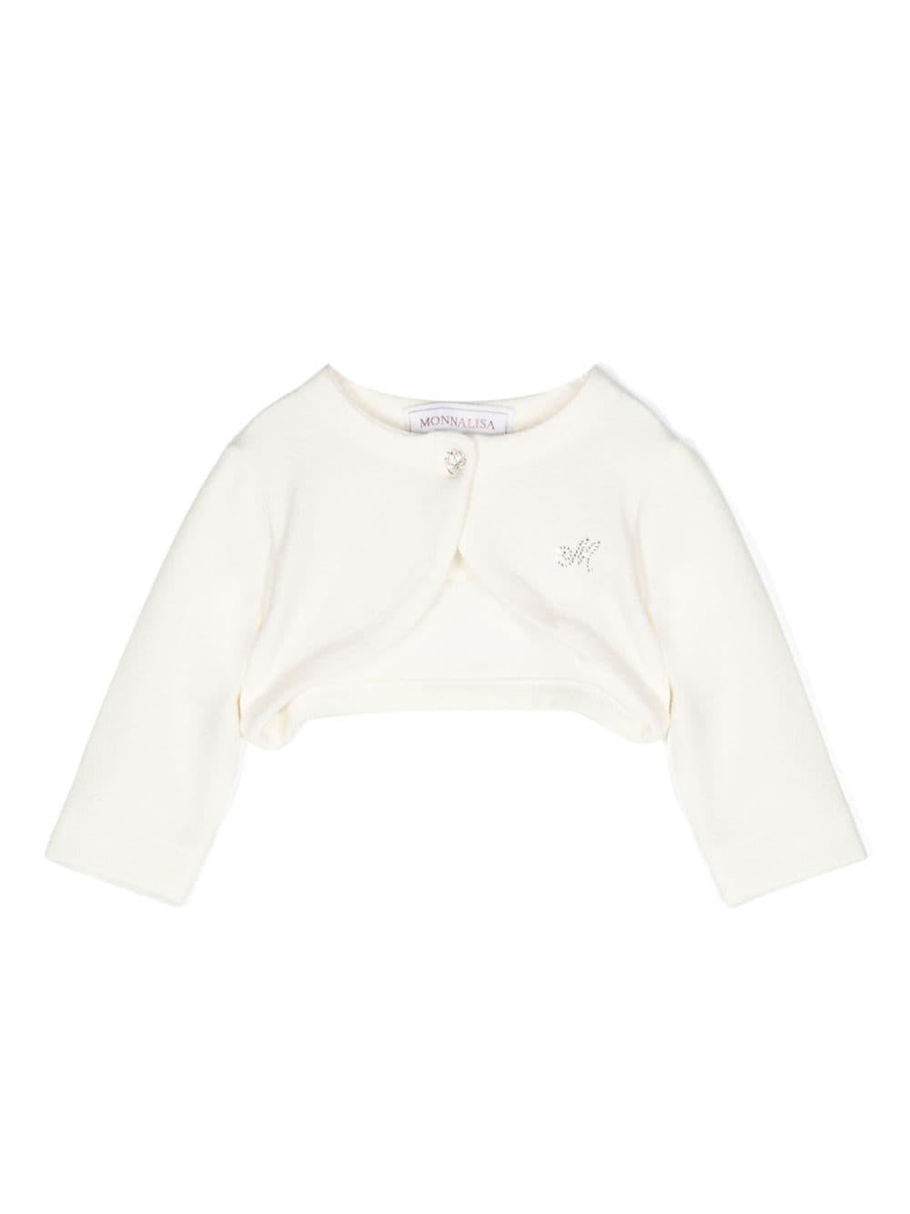 Cardigan bianco avorio neonata