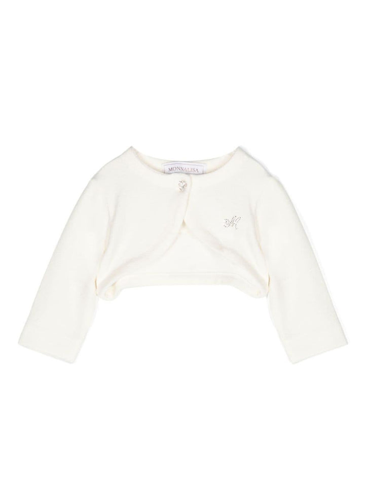 Cardigan bianco avorio neonata