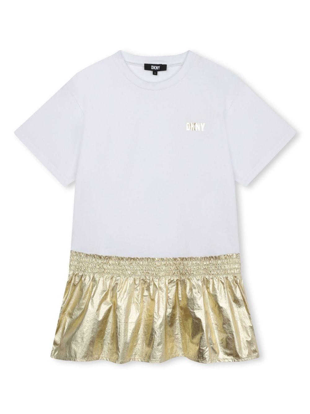 Abito bianco/oro bambina
